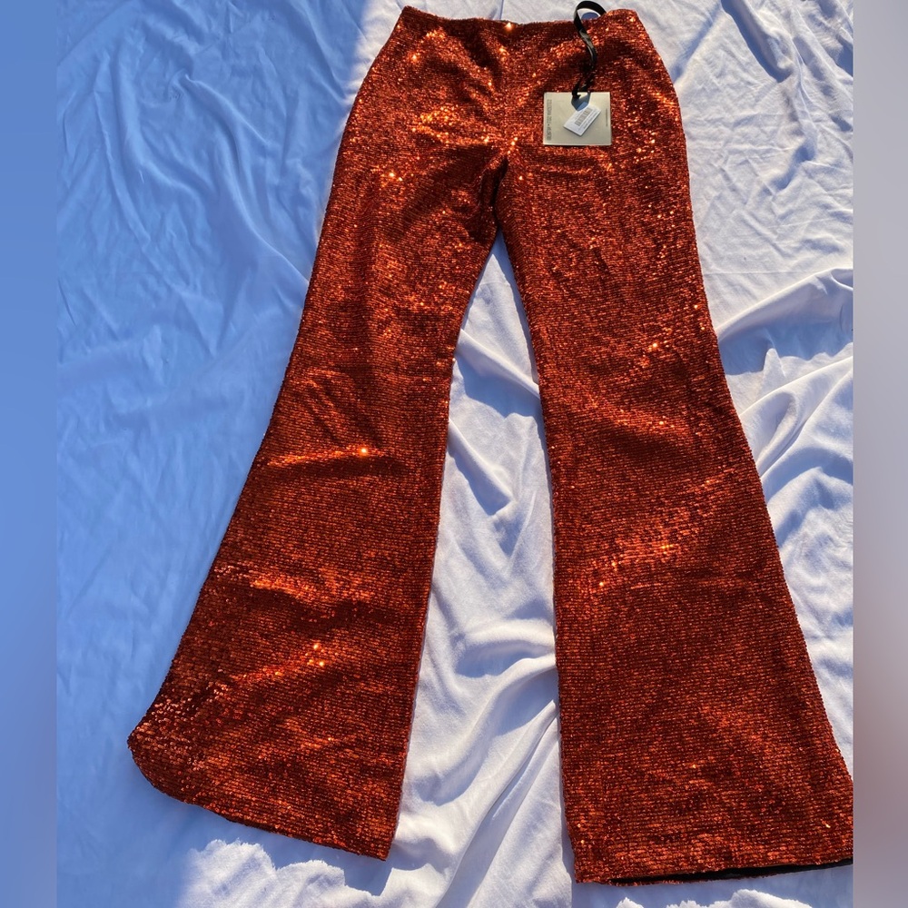 Marcell Von Berlin Flared Sequin Pants